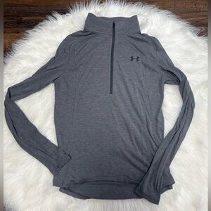 Under Armour Threadborne Quarter Zip Pullover in Gray size Small